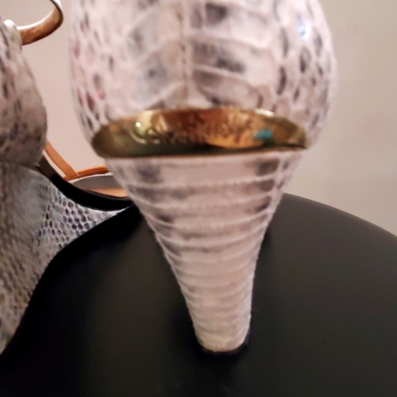 Calvin Klein Strappy Snake Skin Wedges - Picture 6 of 7